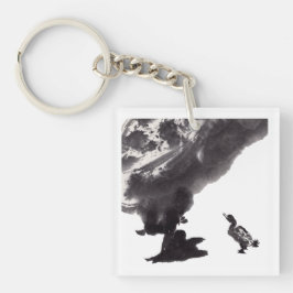 Chinesische Tuschekunst mit Entenmotiv Schlüsselanhänger