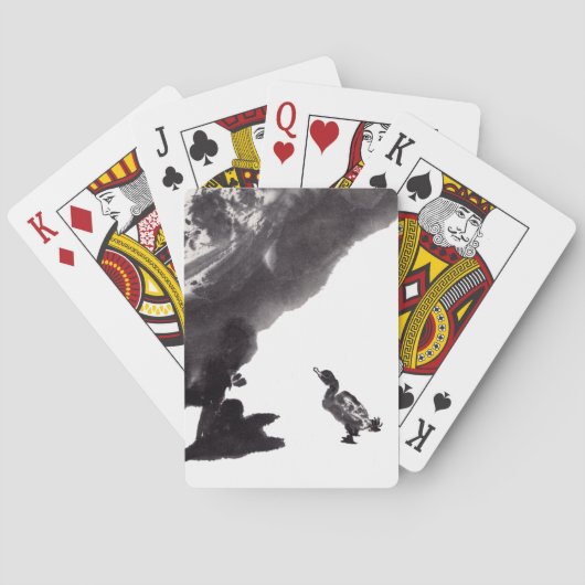 Chinesische Tuschekunst mit Entenmotiv Spielkarten (Rückseite)