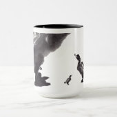 Chinesische Tuschekunst mit Entenmotiv Tasse (Zentrum)