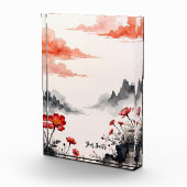 Chinesische Tuschwasch-Mohn-Kunst Fotoblock (Rechts)