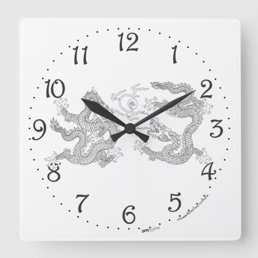 Chinesische Uhr der doppelten Drachenspitze (Vorderseite)