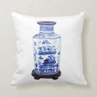 CHINESISCHE VASE AUF WEISS KISSEN