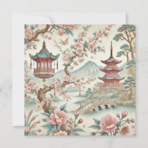 Chinesische Vintage-Fliese  Karte