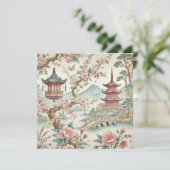 Chinesische Vintage Tile Karte (Stehend Vorderseite)