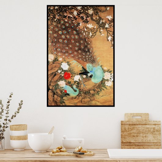 Chinesische Vögel Poster (Küche)