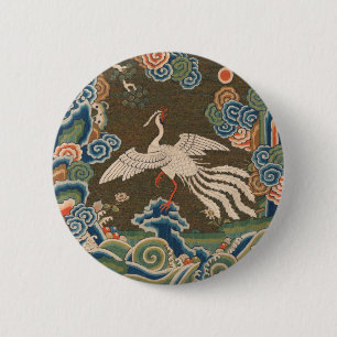 Chinesische Vogelkunst-Wandteppiche Phoenix Button