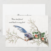 Chinesische Vogelmalerei Einladung (Vorne/Hinten)