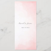 Chinesische Wasserfarbe Doppelglückliche Hochzeit Menükarte (Rückseite)