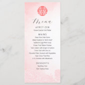 Chinesische Wasserfarbe Doppelglückliche Hochzeit Menükarte (Vorderseite)