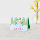 Chinesische Weihnachtsgrußkarte, frohe Weihnachten Karte (Gelbe Blume)