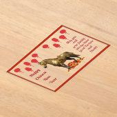 Chinesische Weihnachtskarte des Goldenen Pferdes - Acryleinladungen (Ablage )