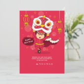 Chinesische Weihnachtskarte Einladung (Stehend Vorderseite)