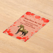 Chinesische Weihnachtskarte für goldenes Pferd Acryleinladungen (Ablage )