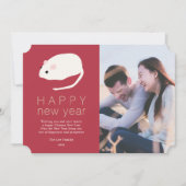 Chinesische Weihnachtskarte Rat Burgund Foto Holid Einladung (Vorderseite)