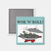 chinesische Wok Cooking Magnet (Vorderseite/Rückseite)