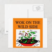 chinesische Wok Cooking Postkarte (Vorne/Hinten)