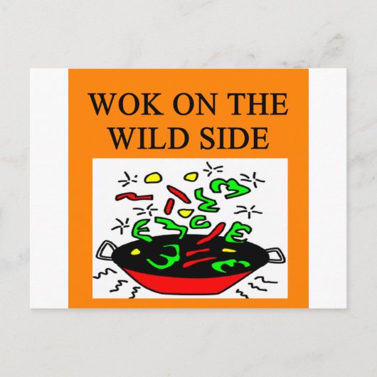 chinesische Wok Cooking Postkarte (Vorderseite)