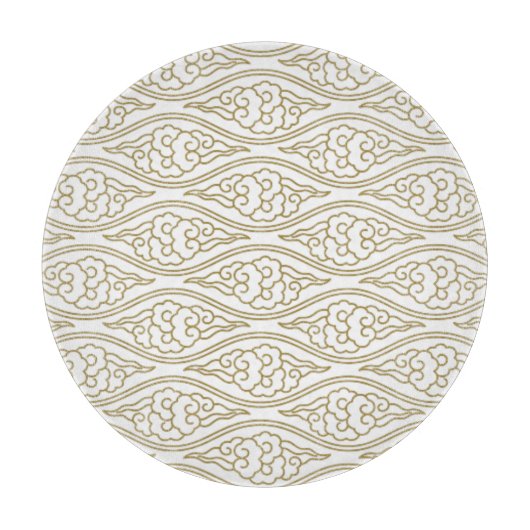 Chinesische Wolken Muster Glas-Schneidebrett Schneidebrett (Vorderseite)