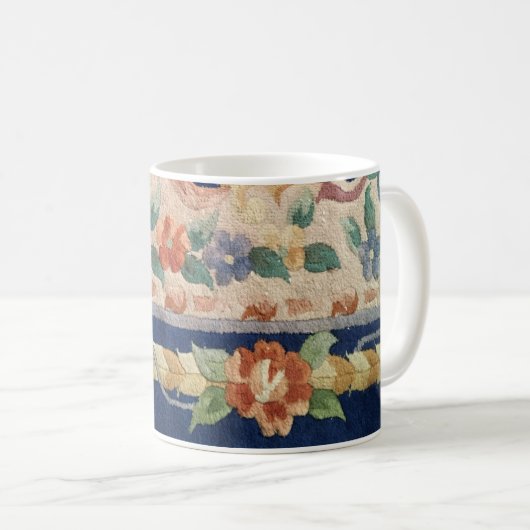 Chinesische Wolldecke-Entwurfs-Tasse, Marineblau Kaffeetasse (VorderseiteRechts)