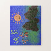 Chinesische Wörter: 诚 实, 可 靠 Puzzle (Vertikal)