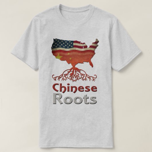 Chinesische Wurzeln T-Shirt (Design vorne)