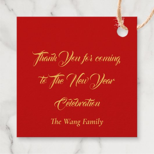 Chinesische Zeitschrift "Rabbit New Year"-Gefallen Geschenkanhänger (Rückseite)