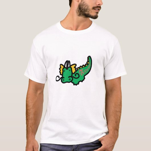 Chinesische Zodiac Dragon Doodle Art T-Shirt (Vorderseite)