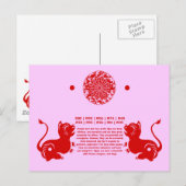 CHINESISCHE ZODIAC PAPERCUT TIGER ILLUSTRIERT POSTKARTE (Vorne/Hinten)