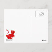 CHINESISCHE ZODIAC PAPERCUT TIGER ILLUSTRIERT POSTKARTE (Rückseite)