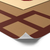 Chinesische Zodiac Rooster Papercut Szene Poster (Ecke)