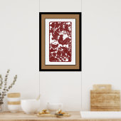Chinesische Zodiac Rooster Papercut Szene Poster (Küche)