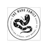 Chinesische Zodiac-Schlange | Rücksendeadresse von Gummistempel (Prägung)