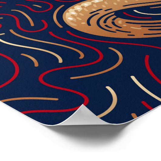 Chinesische Zodiac-Schlange | Zodiac Digital Print Poster (Ecke)