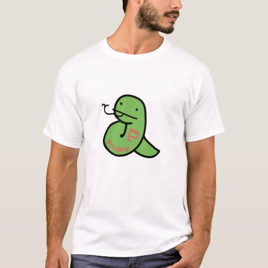 Chinesische Zodiac Snake Doodle Art T-Shirt (Vorderseite)