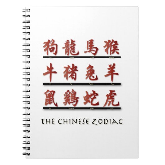 Chinesische Zodiaksymbol Notizblock (Vorderseite)