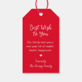 Chinesischer 圣 诞 快 frohe Weihnachtsgeschenkmarke Geschenkanhänger (Rückseite)