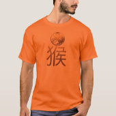 Chinesischer Affen Jahr Gold Ideogramm Zodiac Birt T-Shirt (Vorderseite)
