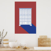 Chinesischer Apothekerschrank Druck Poster (Küche)