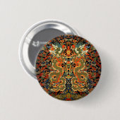 Chinesischer asiatischer Drache Farbige Kunst Button (Vorne & Hinten)