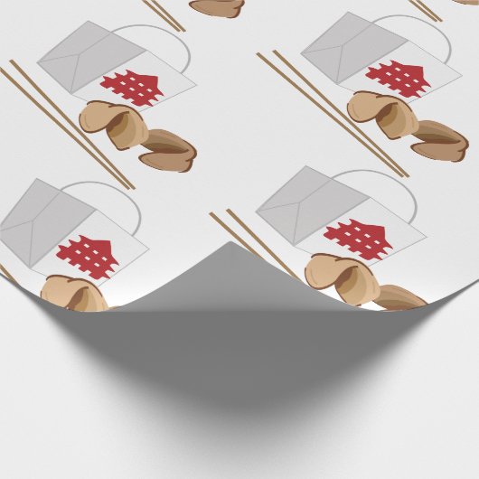 Chinesischer Ausstieg Geschenkpapier (Ecke)