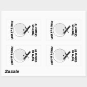 Chinesischer Ballon schaut hoch und lächelt Rechteckiger Aufkleber (Blatt)