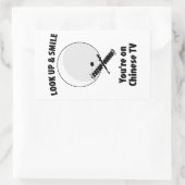 Chinesischer Ballon schaut hoch und lächelt Rechteckiger Aufkleber (Tasche)