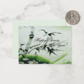 Chinesischer Bambus im Malstil Mitteilungskarte (Vorderseite/Rückseite Beispiel)