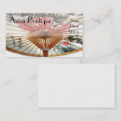 Chinesischer Bambusregenschirm -- Asiatische Waren Visitenkarte (Vorne/Hinten)