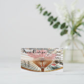 Chinesischer Bambusregenschirm -- Asiatische Waren Visitenkarte (Stehend Vorderseite)