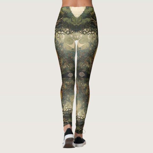 Chinesischer Baumdrache Tattoo Leggings (Rückseite)