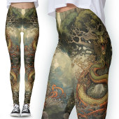 Chinesischer Baumdrache Tattoo Leggings