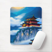 Chinesischer Bergpalast Mousepad (Mit Mouse)