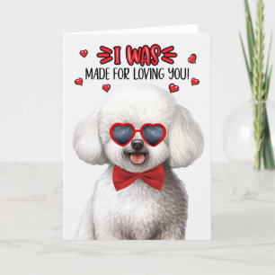 Chinesischer Bichon Frise Hund Liebe Sie Valentine Feiertagskarte