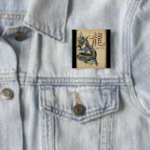 Chinesischer blauer Drache-personalisierter Knopf Button (Beispiel)